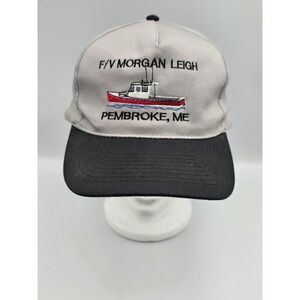 Otto Cap F/V Morgan Leigh Fishing Boat Hat Mens OSFM Grey Black Good Snapback